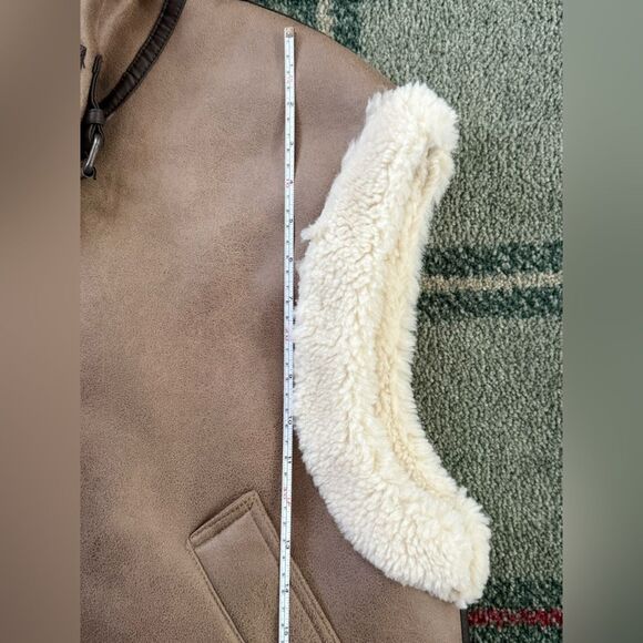 Zara Limited Edition pearlized brown coated double faced vest w buckles - NWOT M - Picture 6 of 15